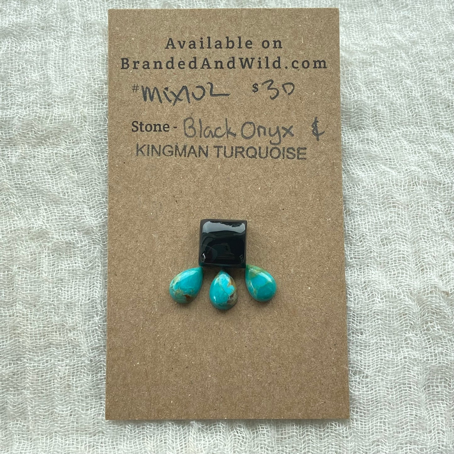 Kingman / Black Onyx Cabochon - MIX102