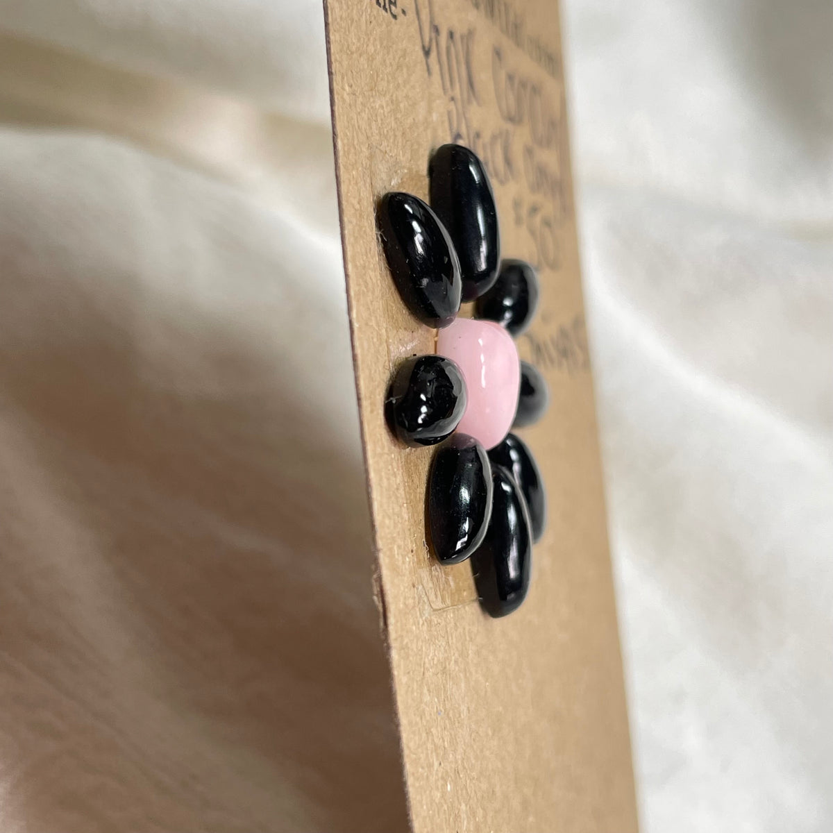 Black Onyx / Pink Conch Cabochon - MIX115 810A1B80-FF61-4787-B063-EDC26023E3FE Brandedandwild.com