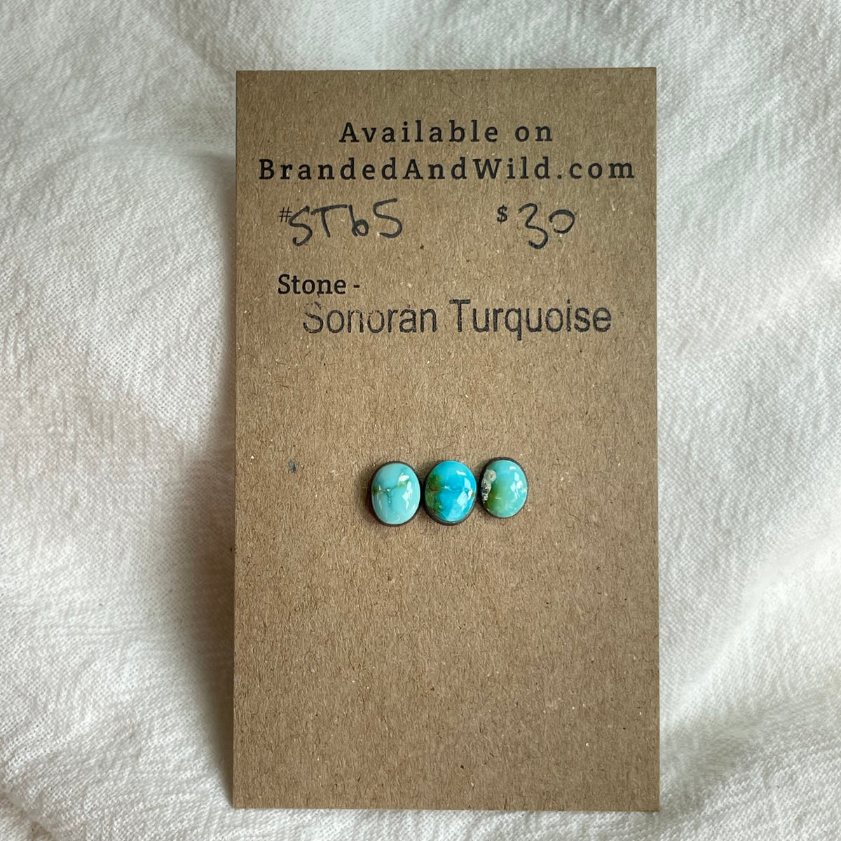 Sonoran Turquoise Cabochon - ST65 8130A2F8-B2C5-4E89-A0D1-7560B597129A Brandedandwild.com