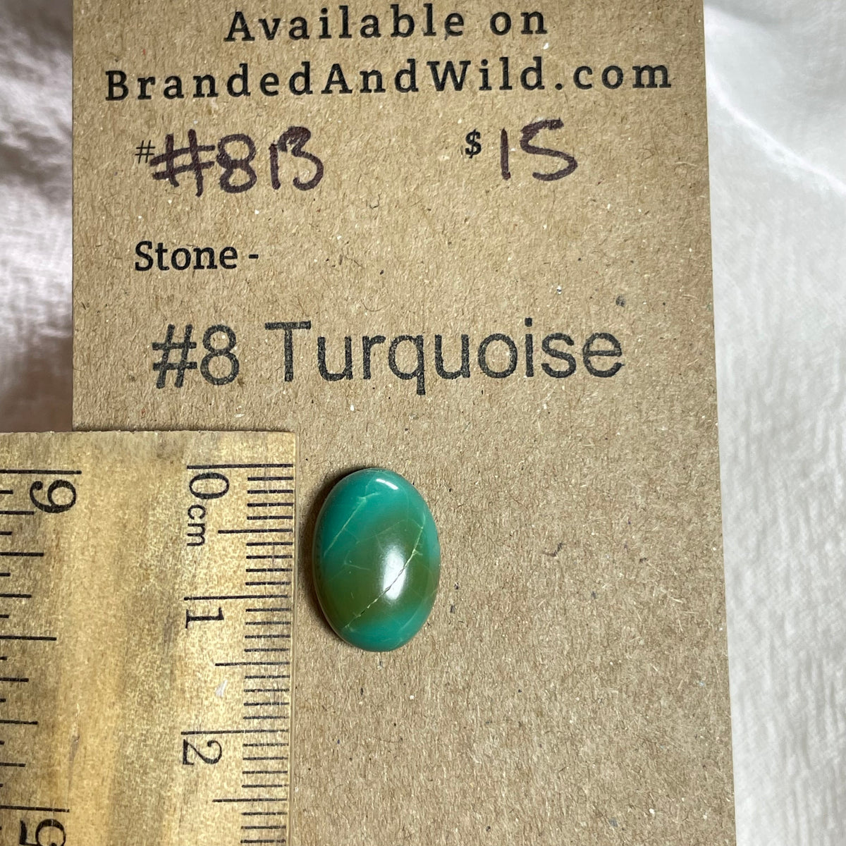 #8 Turquoise Cabochon - 813 817DCEE0-1991-460B-8917-5167B7738C66 Brandedandwild.com