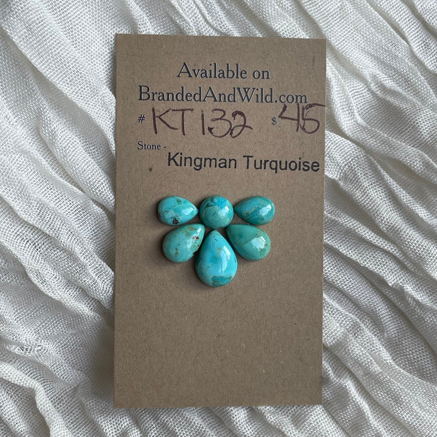 Kingman Turquoise Cabochon - KT132 81A24443-EFCE-44FF-AFB8-1A2DFCF26827 Brandedandwild.com