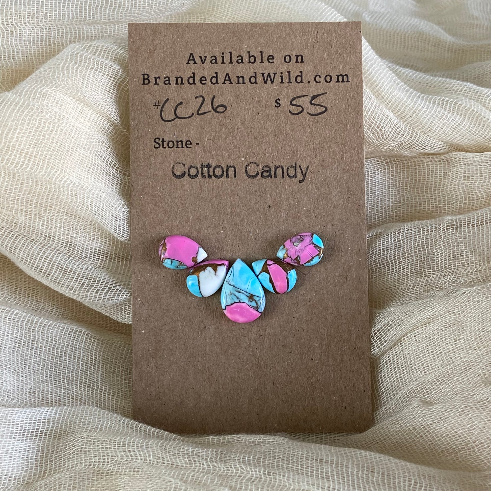 Cotton Candy Cabochon - CC26 81B5F9FA-703C-4D0F-A813-1D1DB0B27975 Brandedandwild.com