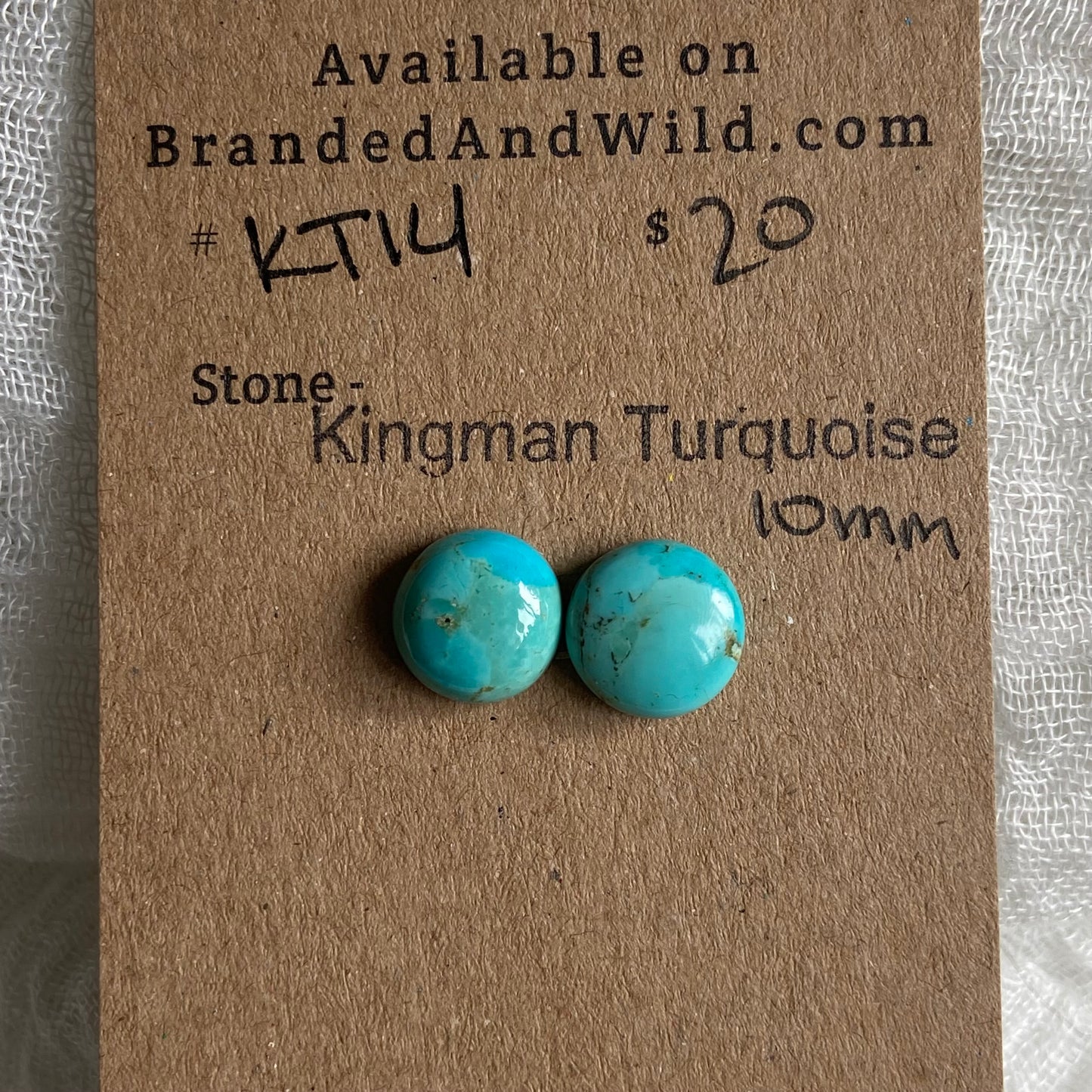 Kingman Turquoise Cabochon - KT14 81B88F78-CE8D-4A61-A200-37B845588EE1 Brandedandwild.com