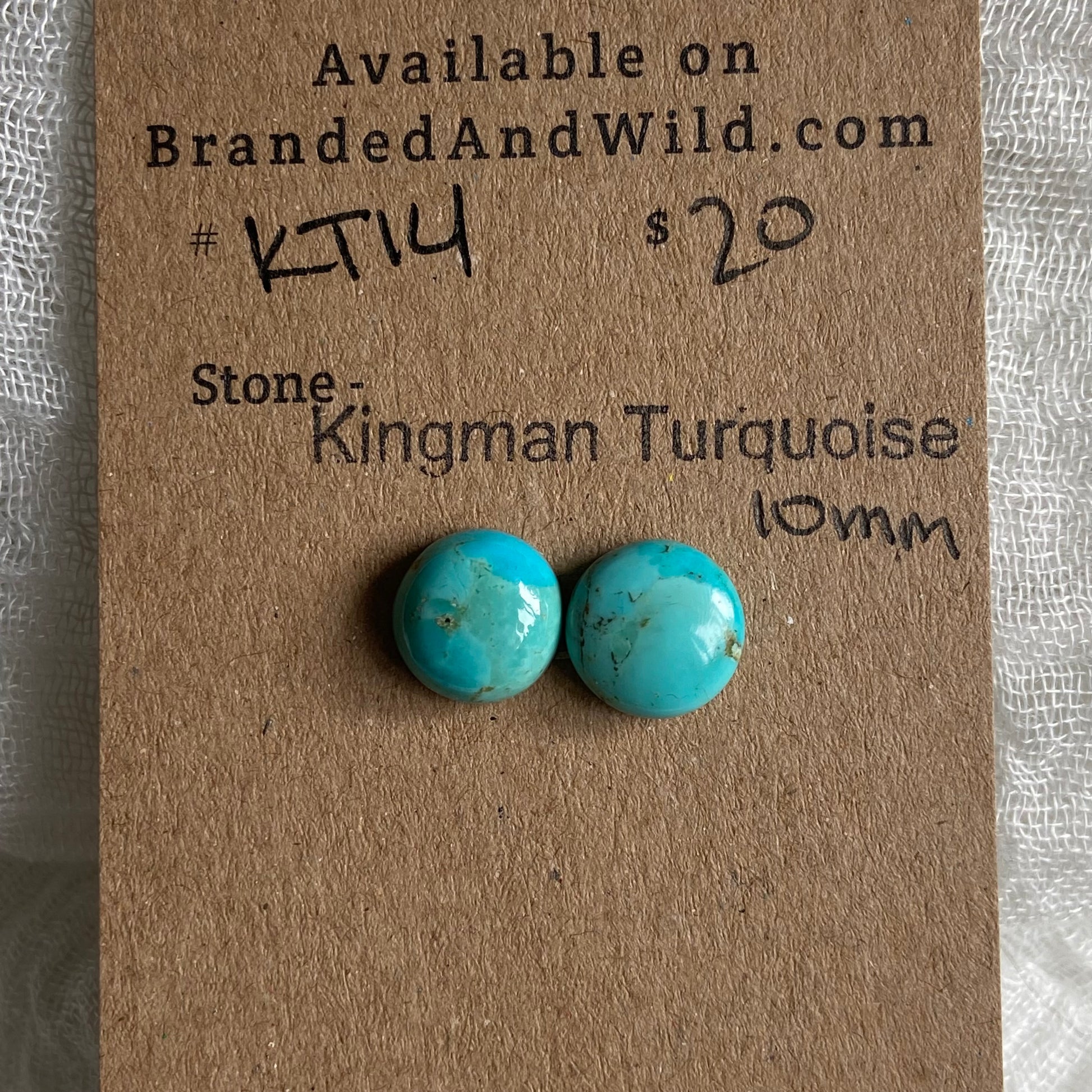 Kingman Turquoise Cabochon - KT14 81B88F78-CE8D-4A61-A200-37B845588EE1 Brandedandwild.com