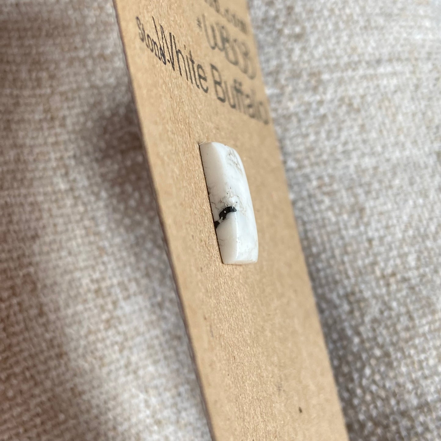 White Buffalo Cabochon - WB03 81B99FA5-AE63-4C42-9DAF-480B25502EE2 Brandedandwild.com