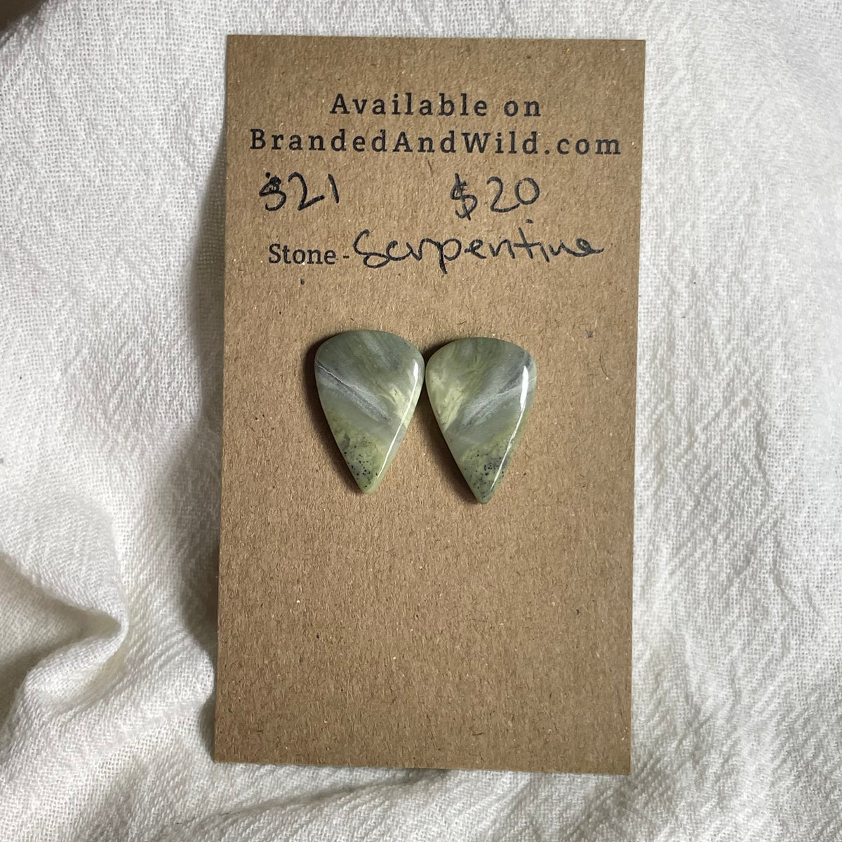 Serpentine - Cabochon - S21 81C22ECE-606C-45A9-93A2-BC05D0FB47D7 Brandedandwild.com