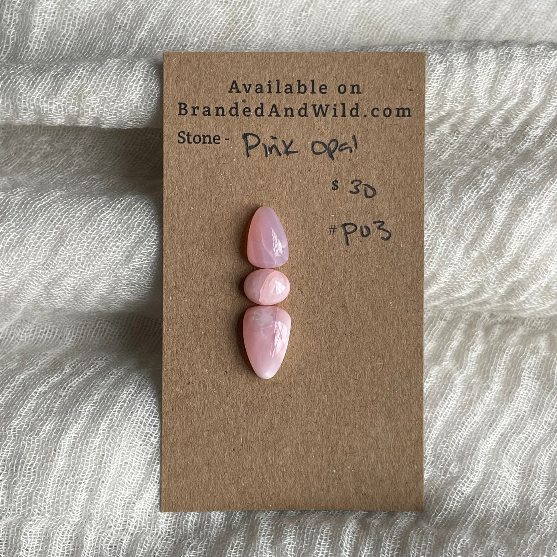 Pink Opal Cabochon - P03 81F1FFF8-2711-423D-8493-8F1AD75DF73E Brandedandwild.com