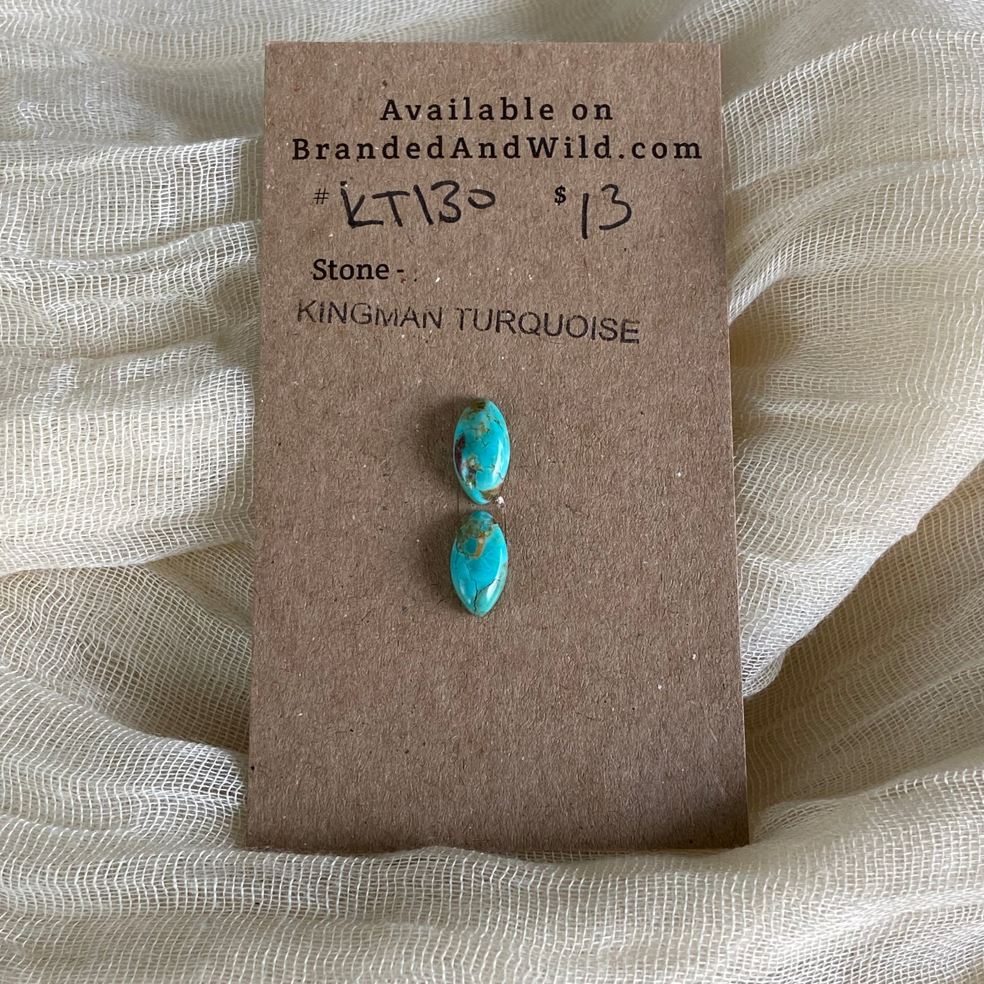 Kingman Turquoise Cabochon - KT130 820CDE97-B1E1-41EE-BEAA-FA9AE13B0EBC Brandedandwild.com