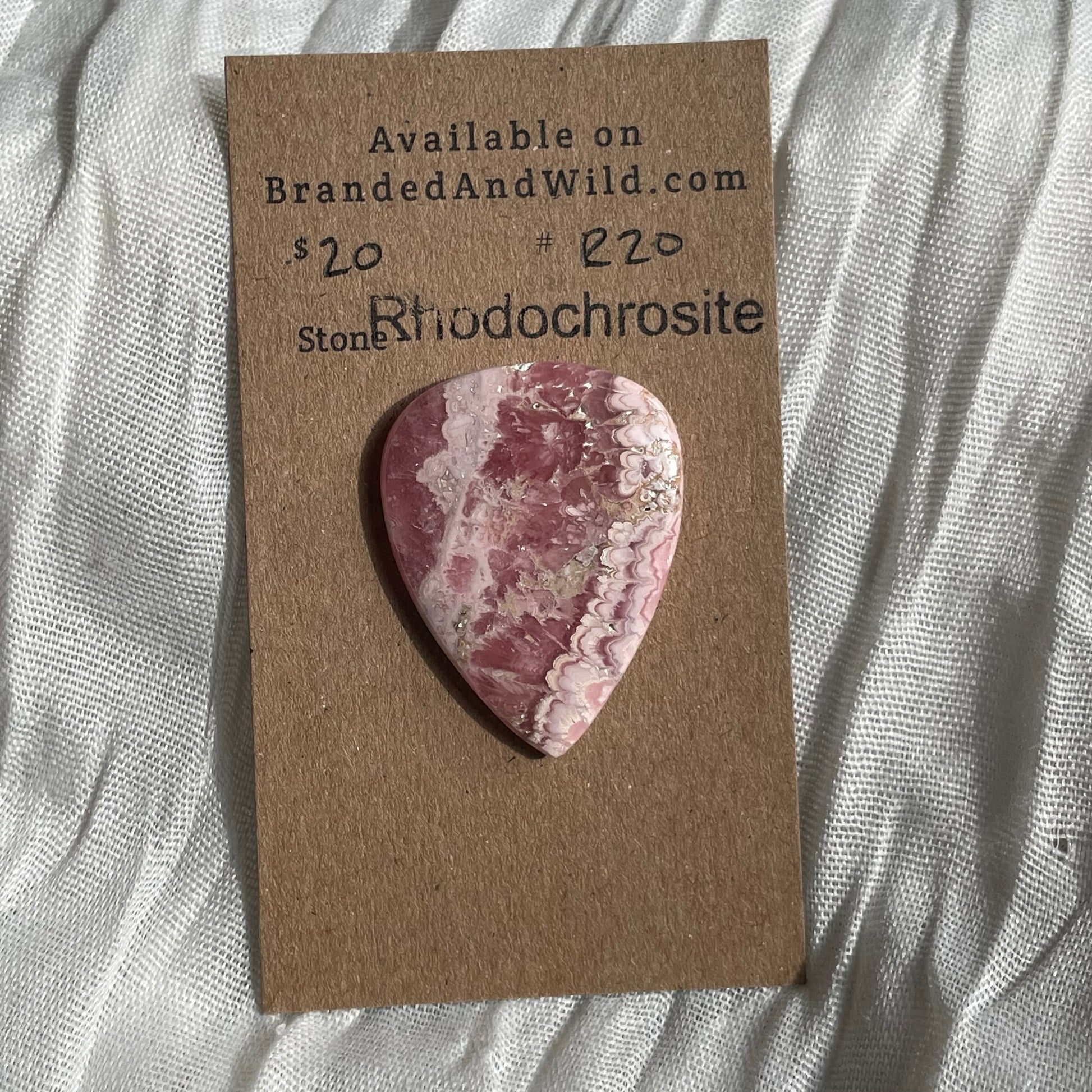 Rhodochrosite Cabochon - R20 821033F1-7FAA-4DD6-8AE4-B91839690B41 Brandedandwild.com