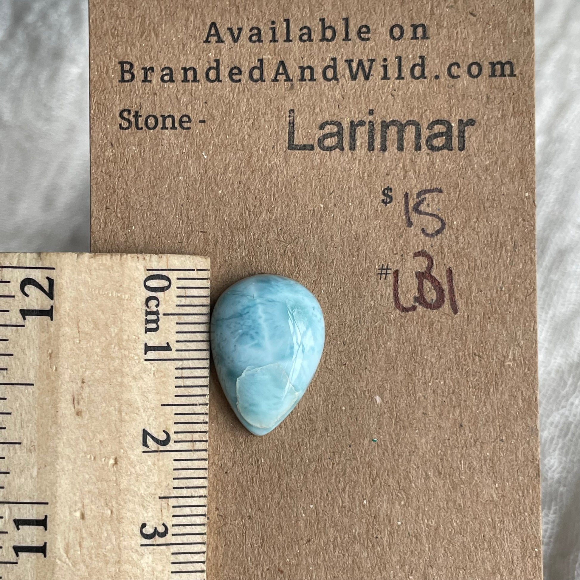 Larimar Cabochon - L31 8210C1B5-3530-466B-A43A-3954664D05E4 Brandedandwild.com