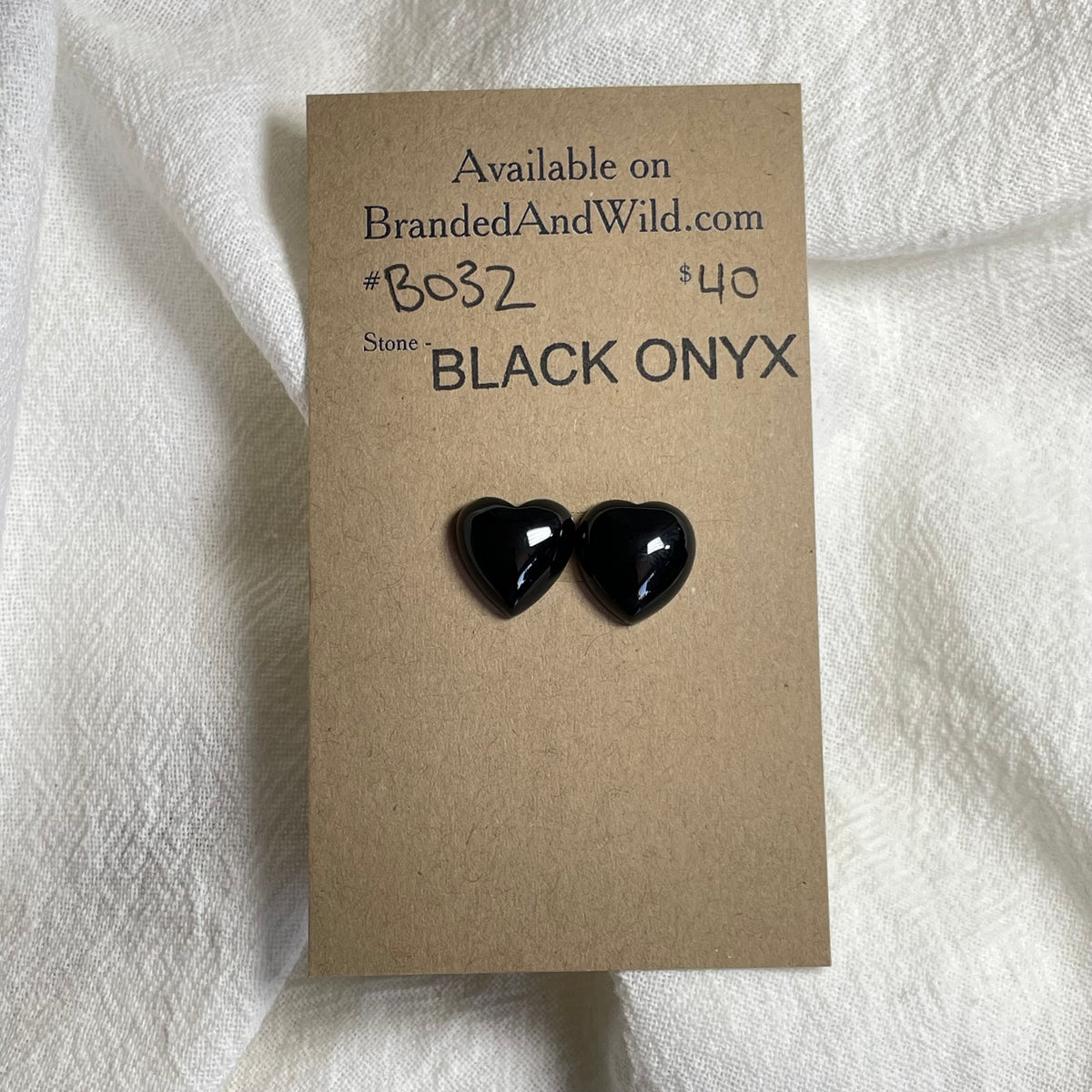 Black Onyx - Cabochon - B032 821B0CE3-88A8-4621-8578-64442D5A9D37 Brandedandwild.com