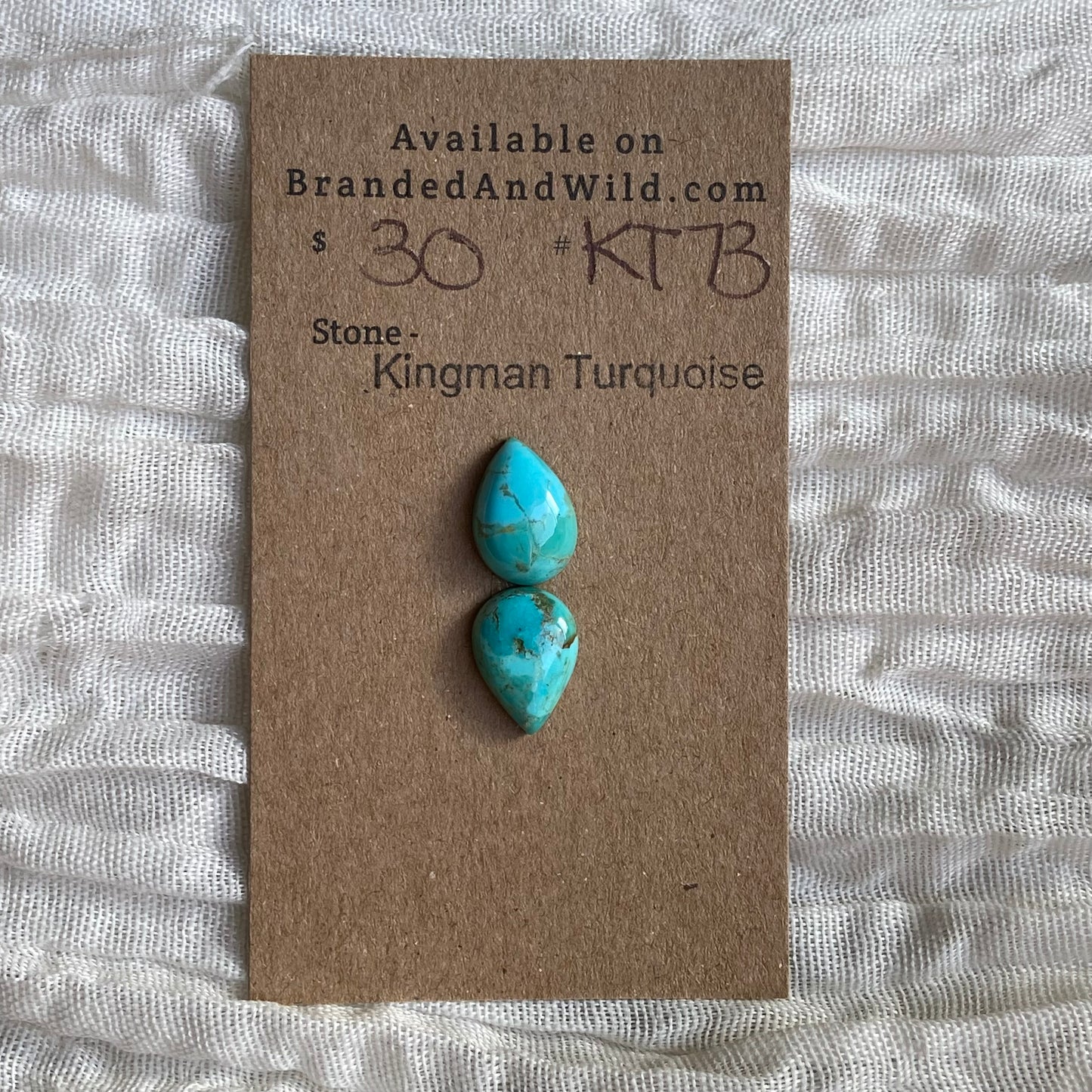 Kingman Turquoise Cabochon - KT73 822AE3A3-C898-4C9D-BECF-507F845AD7F2 Brandedandwild.com