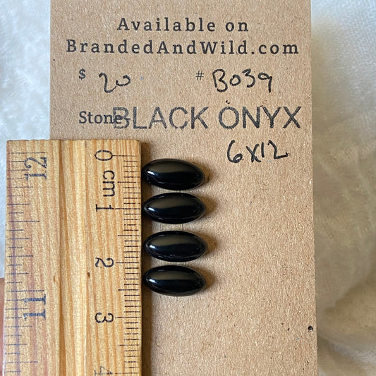 Black Onyx Cabochon - B039 823EB386-E52D-4A30-8C76-81646B7AD834 Brandedandwild.com