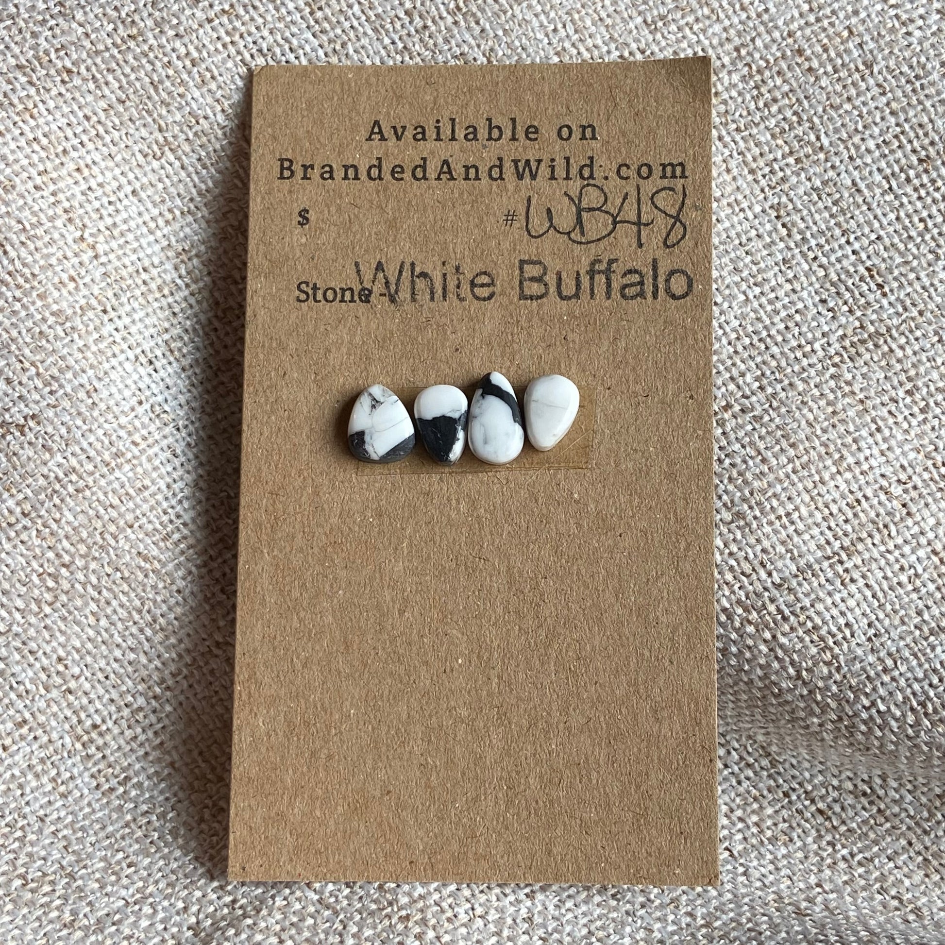White Buffalo Cabochon - WB48 824B938F-3D65-4A76-B9B3-2AE22CBAF89A Brandedandwild.com