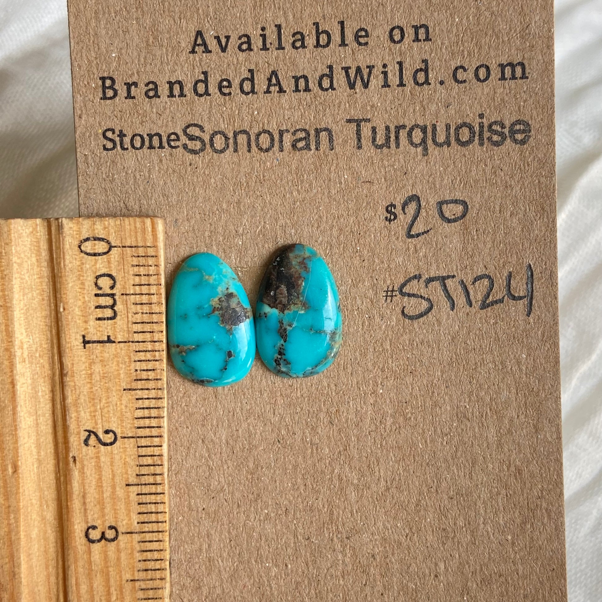 Sonoran Turquoise Cabochon - ST124 8294E596-57F2-40CB-8039-FA018BB91C79 Brandedandwild.com