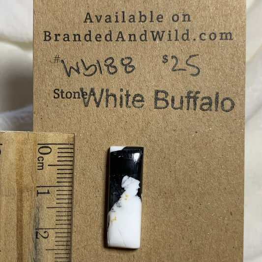 White Buffalo Cabochon - WB188 829ED5B6-7B91-464F-8776-7516C34B3FED Brandedandwild.com