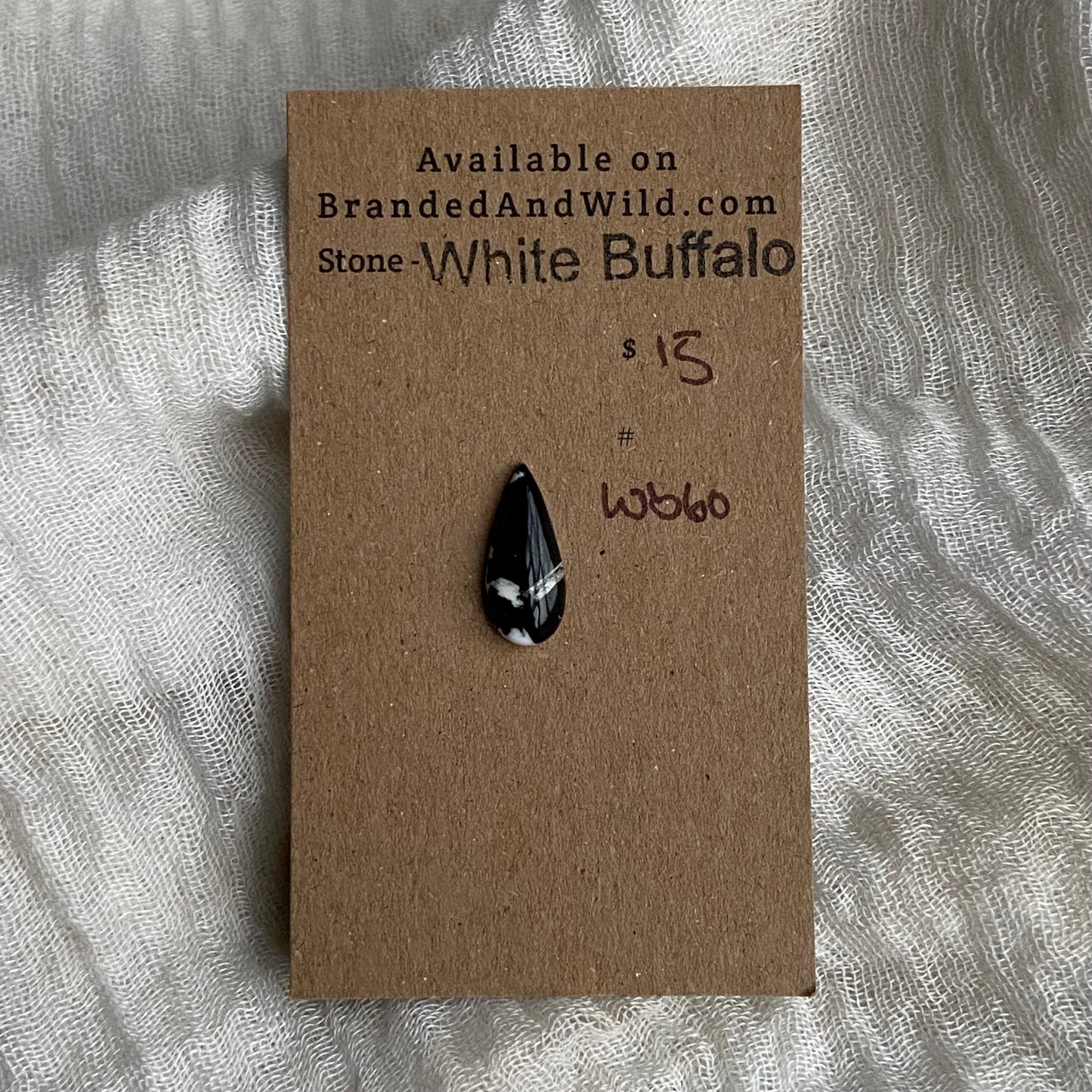 White Buffalo Cabochon - WB60