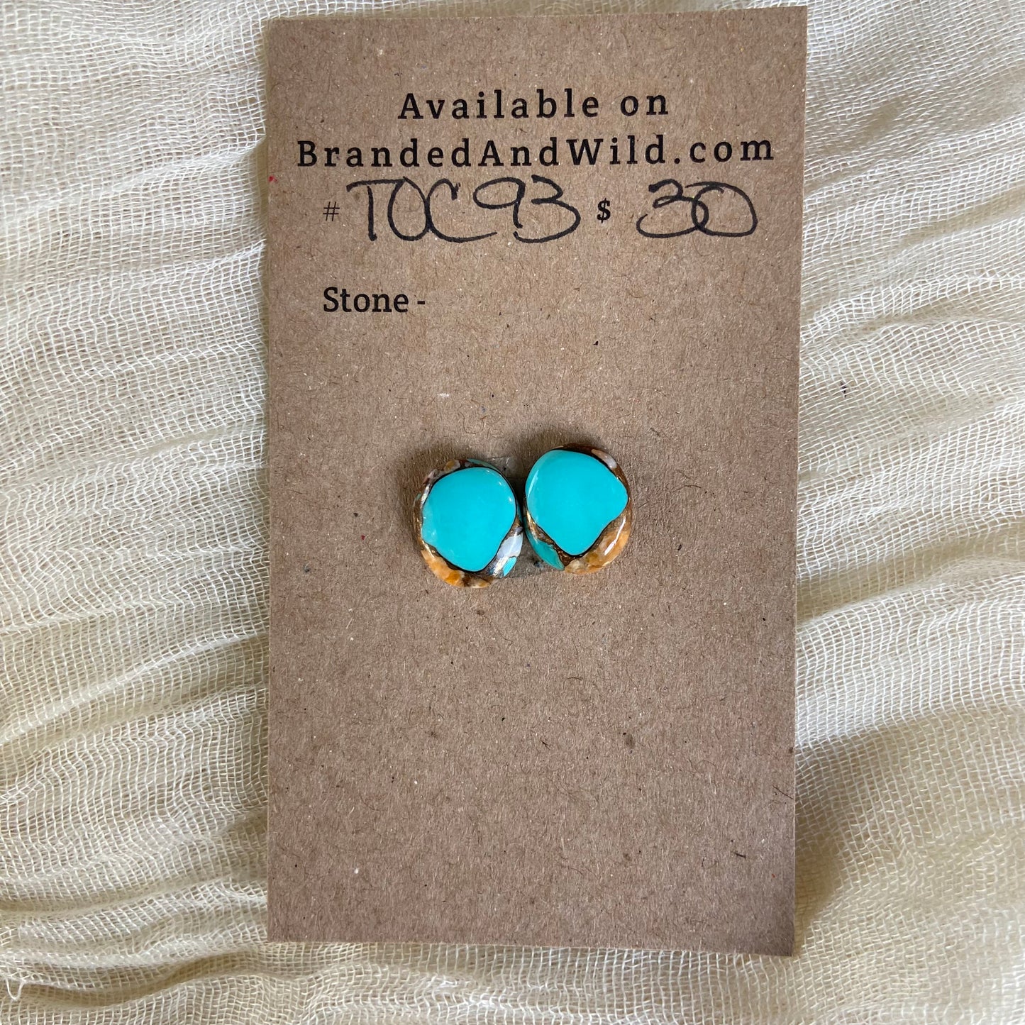 Turquoise, Oyster Shell, Copper Cabochon - TOC93 82BDA1C0-7FBE-430C-9037-FA4AE3DBEB2B Brandedandwild.com