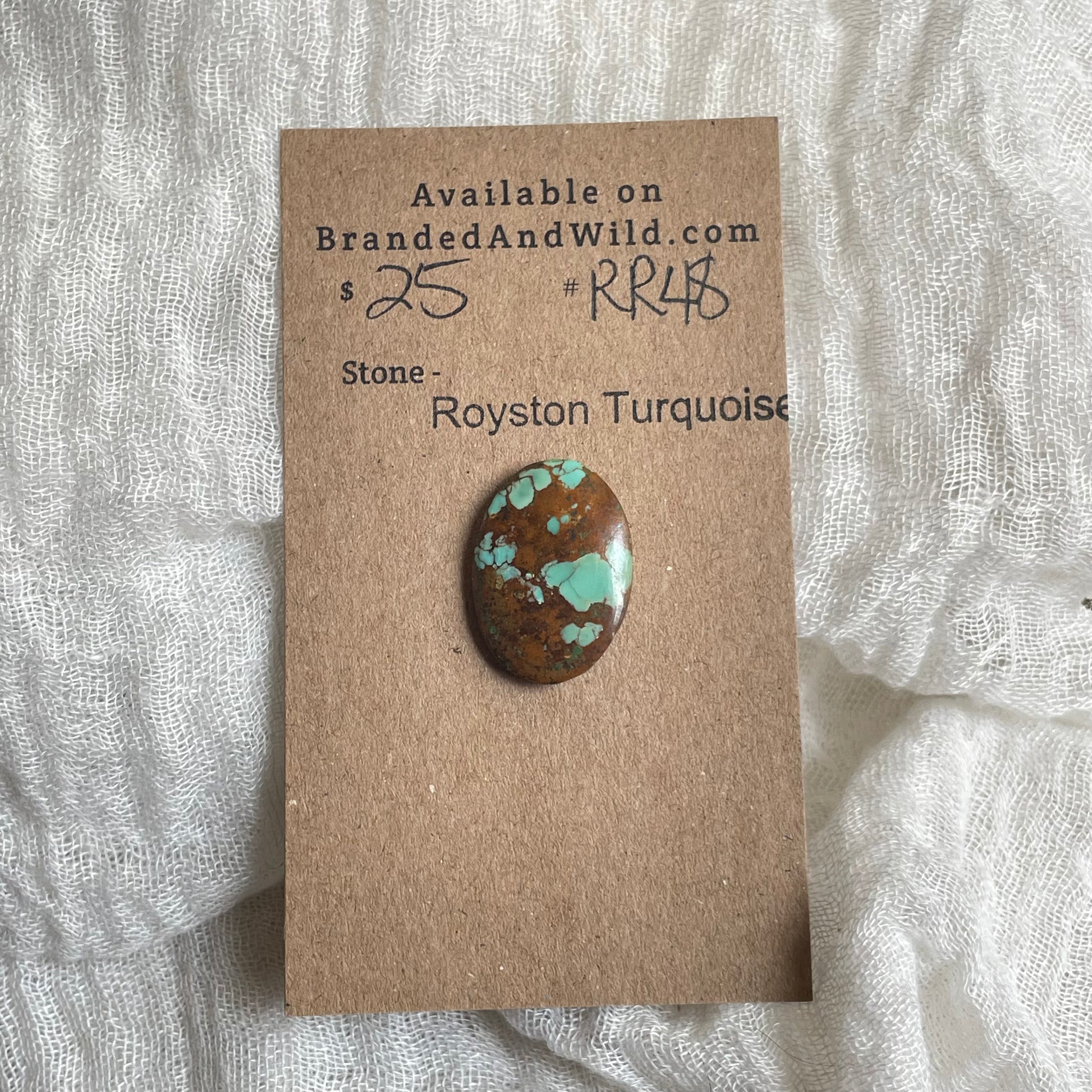 Royston Ribbon Turquoise Cabochon RR48 82CEDBA1-DBF8-4D7D-BE10-8B9C147F5DC5 Brandedandwild.com