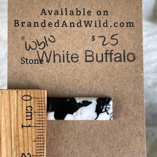 White Buffalo Cabochon - WB10 82F57A85-FDFA-4668-A634-F6B55B502F7E Brandedandwild.com