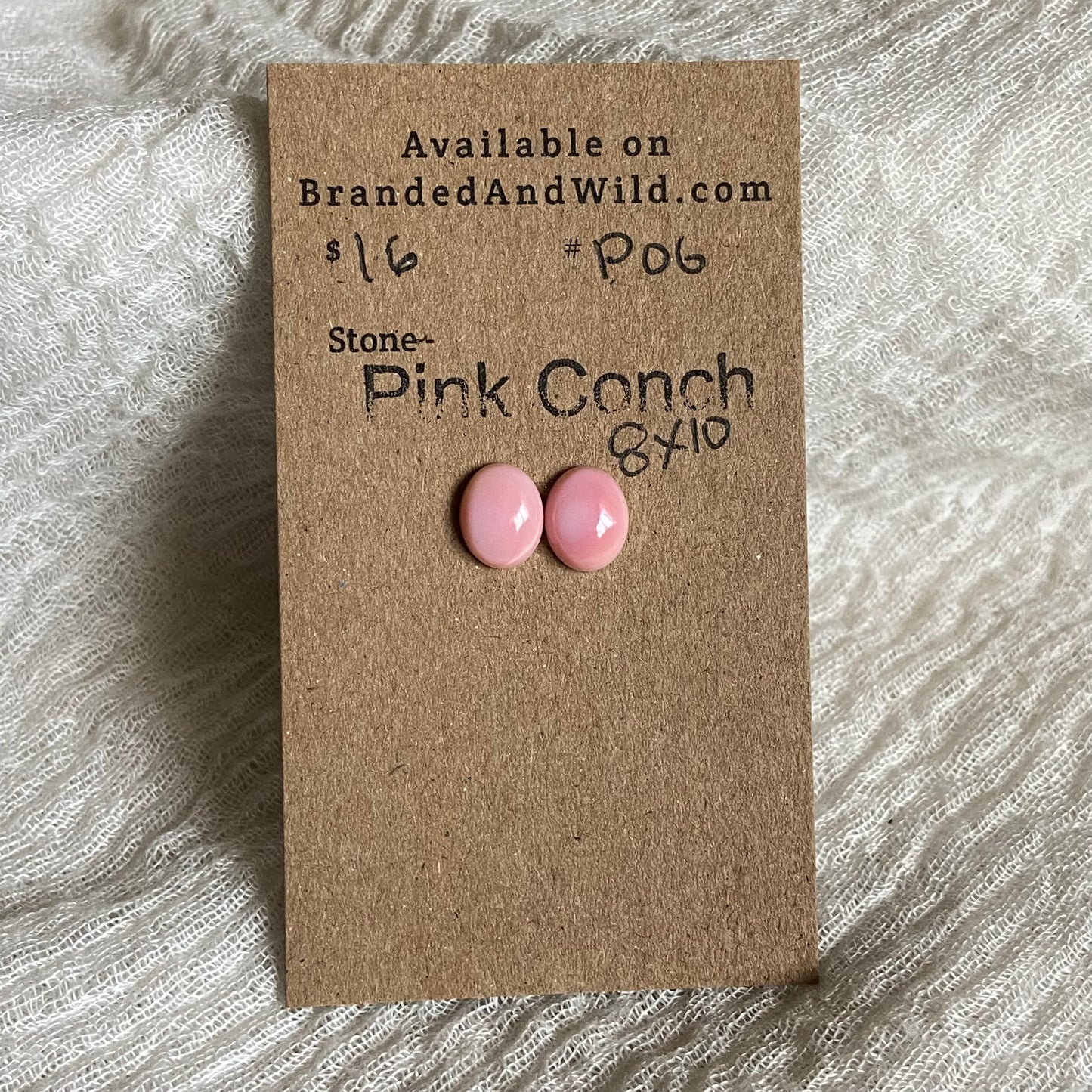 Pink Conch Cabochon - P06 82F74A40-275D-4D41-AA03-8164A63DB0B0 Brandedandwild.com