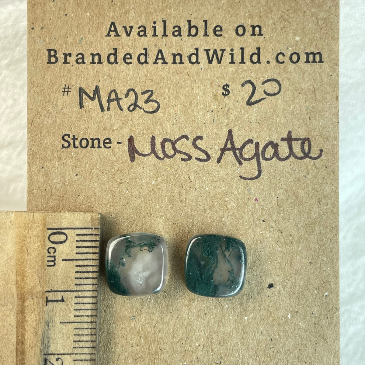 Moss Agate Cabochon - MA23 83012500-9C24-4789-BC78-98726D5F39EC Brandedandwild.com