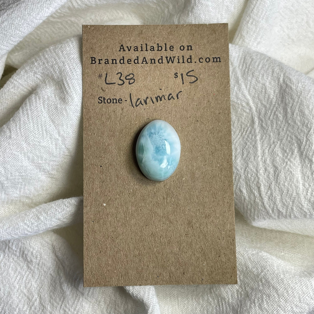 Larimar Cabochon - L38 831C0558-9183-41AA-AB32-EAABFA707BA8 Brandedandwild.com