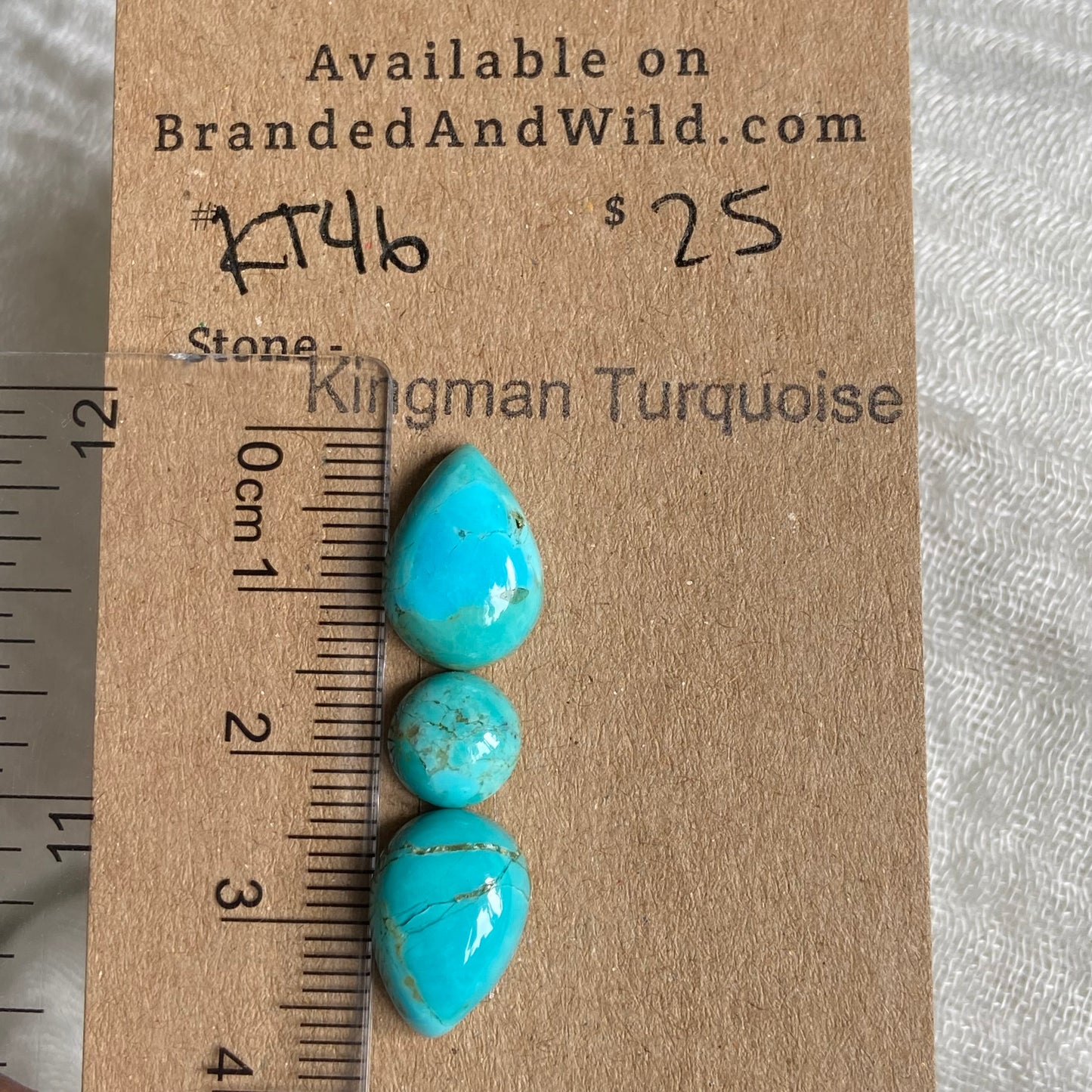 Kingman Turquoise Cabochon - KT46 8326D6F3-345E-4269-B754-585CC42867B6 Brandedandwild.com