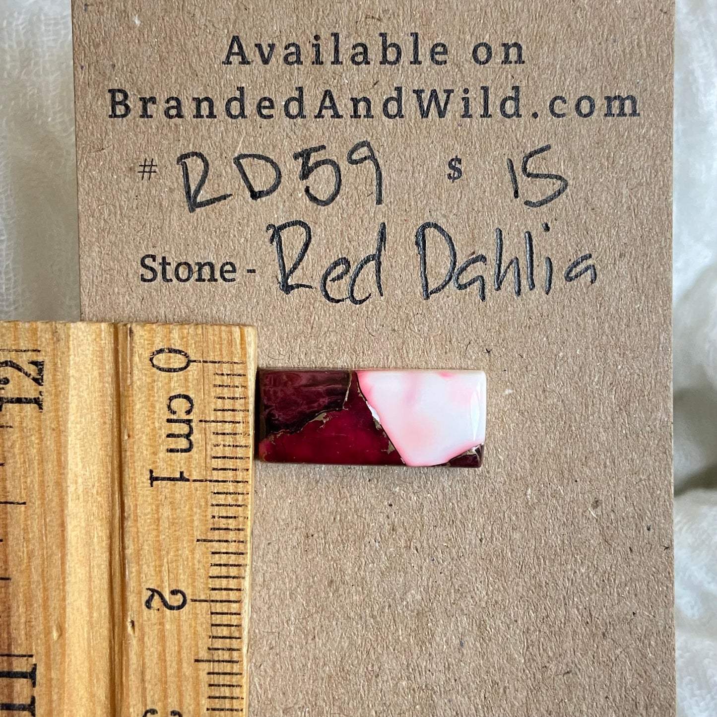 Red Dahlia Cabochon - RD59
