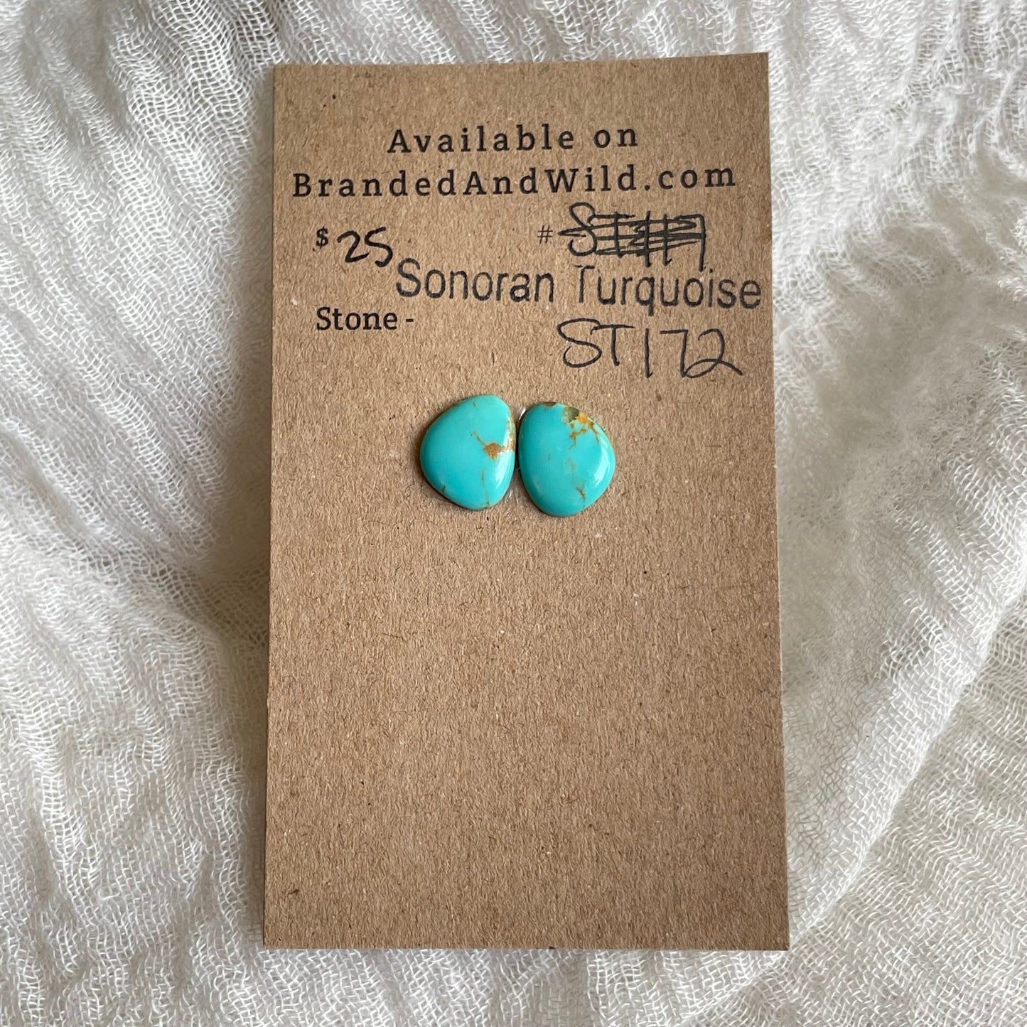 Sonoran Turquoise Cabochon - ST172 8333E217-11CB-4411-AA82-F2025A9DA419 Brandedandwild.com