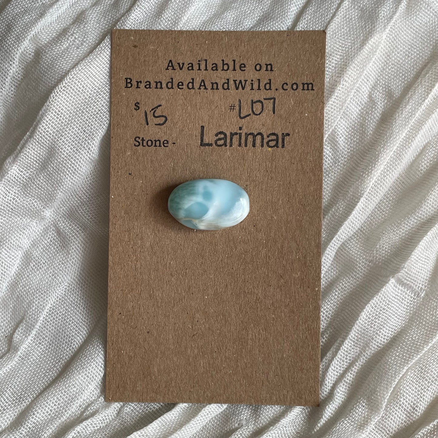 Larimar Cabochon - L07 833EA7BA-C839-4804-8705-39B82FD3B5B4 Brandedandwild.com