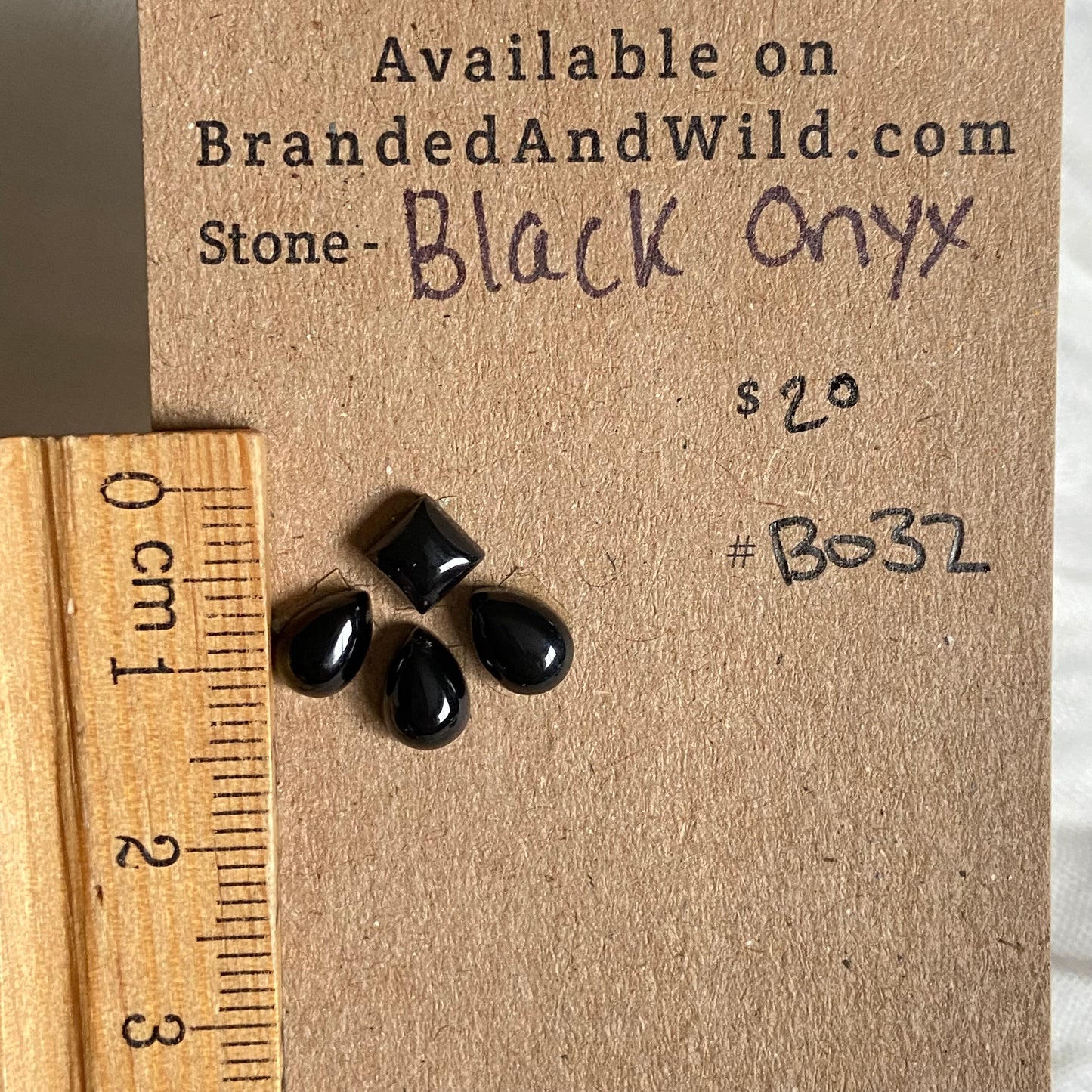Black Onyx - Cabochon - B032 834564C9-AD14-4F2D-8C03-27600621A736 Brandedandwild.com