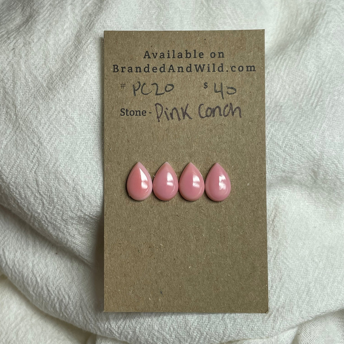 Pink Conch Cabochon - PC20 8347CFAC-0B8F-43A8-8193-9DBD7E9F6AC9 Brandedandwild.com