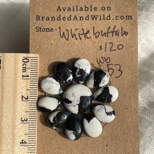 White Buffalo Cabochon - WB53