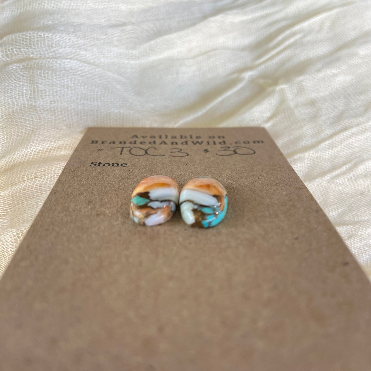 Turquoise, Oyster Shell, Copper Cabochon - TOC3 83704086-946F-4D2F-A26C-B790ECFE3D84 Brandedandwild.com