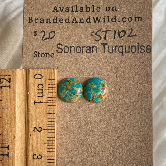 Sonoran Turquoise Cabochon - ST102 8395B004-F946-4AEB-9232-AA5498690489 Brandedandwild.com