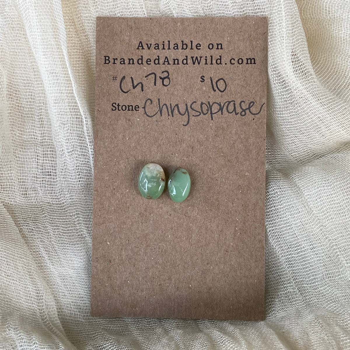 Chrysoprase Cabochon - Ch78 83C80FE2-9C29-47D5-9EEB-C973E1D40CC9 Brandedandwild.com