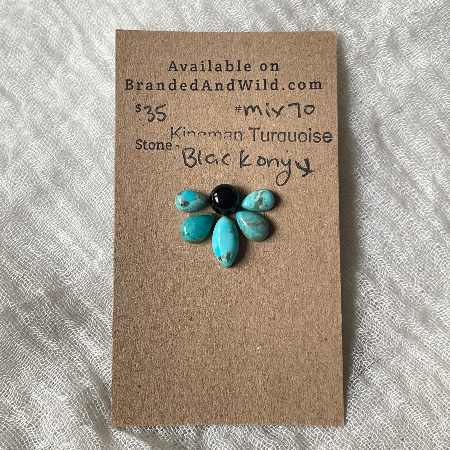 Kingman / Black Onyx Cabochon - Mix70 83D2DCE2-6248-4995-BAA8-812AC5DA98B3 Brandedandwild.com