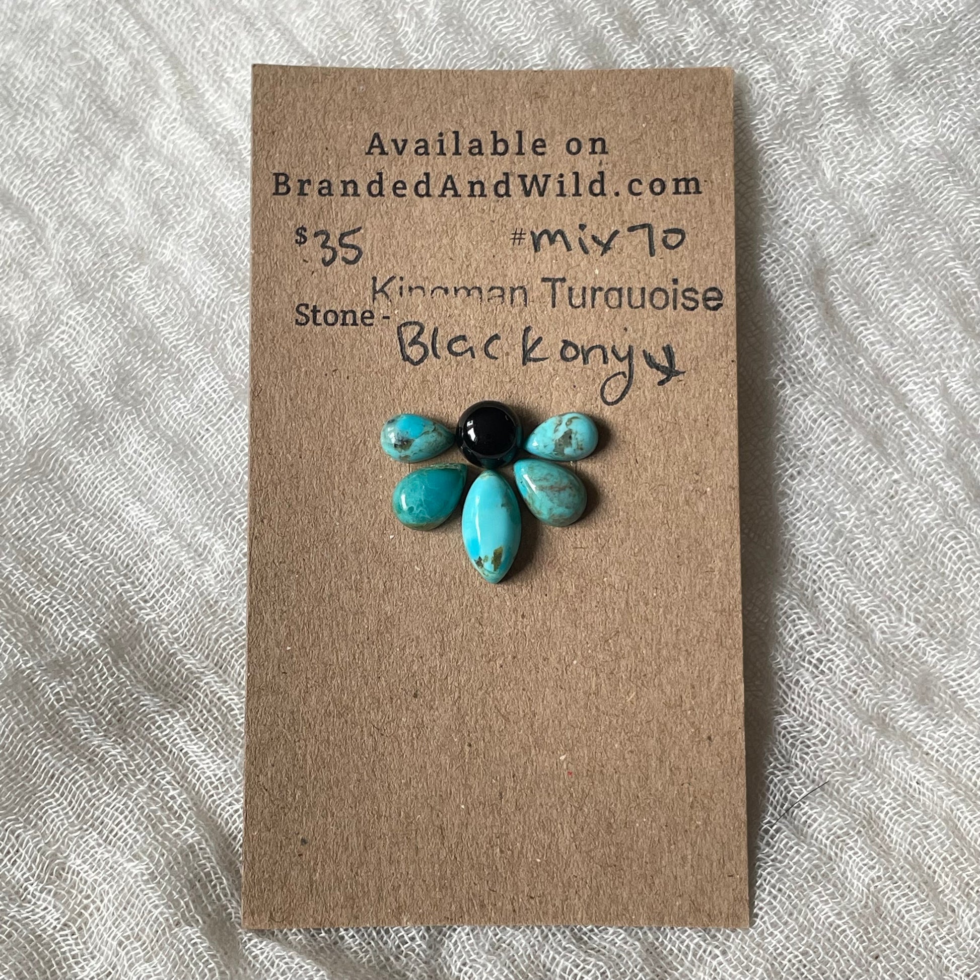 Kingman / Black Onyx Cabochon - Mix70 83D2DCE2-6248-4995-BAA8-812AC5DA98B3 Brandedandwild.com