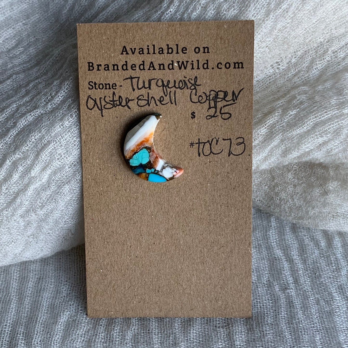 Turquoise, Oystershell, Copper Cabochon - TOC73