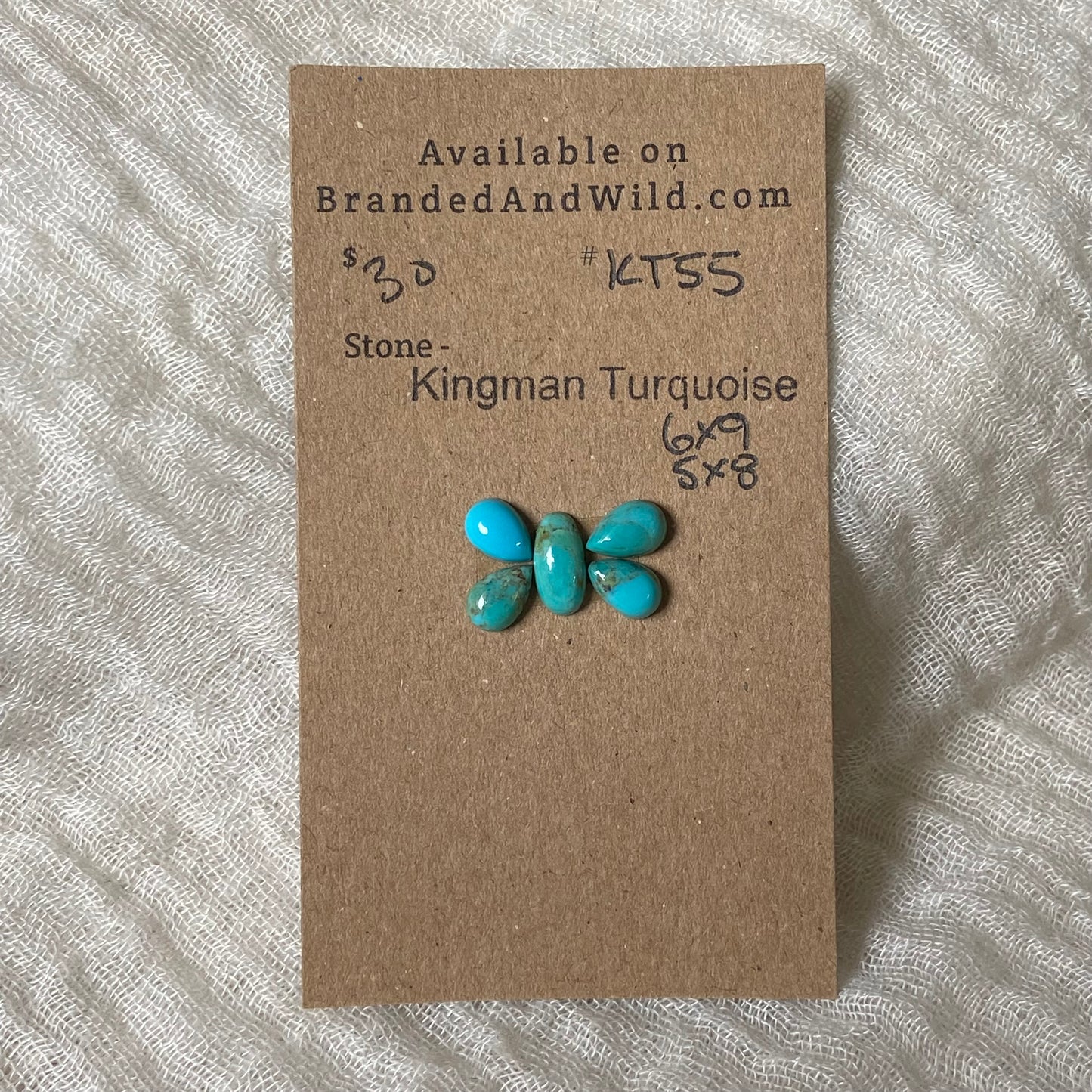 Kingman Turquoise Cabochon - KT55 841B6957-B64F-4CA7-A301-C9B07091DCCB Brandedandwild.com