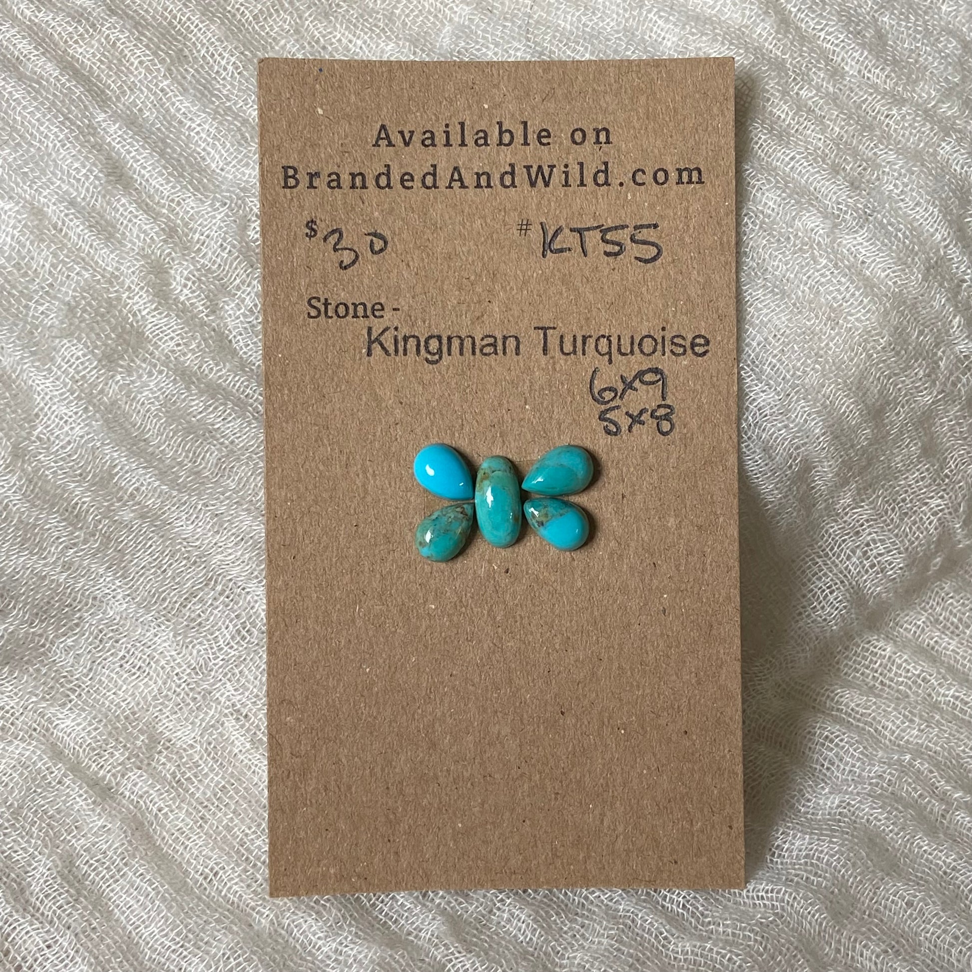 Kingman Turquoise Cabochon - KT55 841B6957-B64F-4CA7-A301-C9B07091DCCB Brandedandwild.com