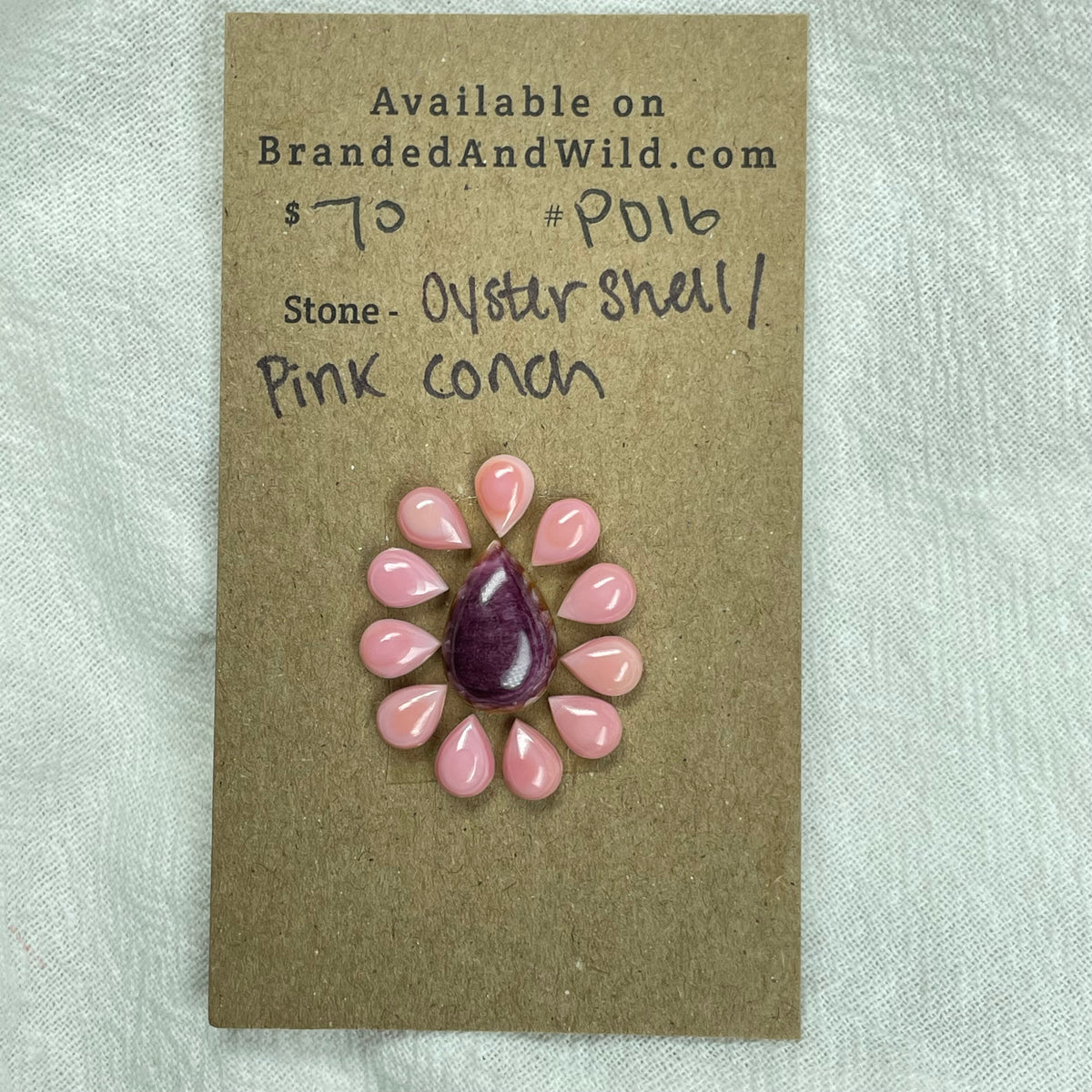 Pink Conch / Oyster Shell Cabochon - PO16 8445E9C1-D13D-416A-B1C3-6B2EC11F5324 Brandedandwild.com