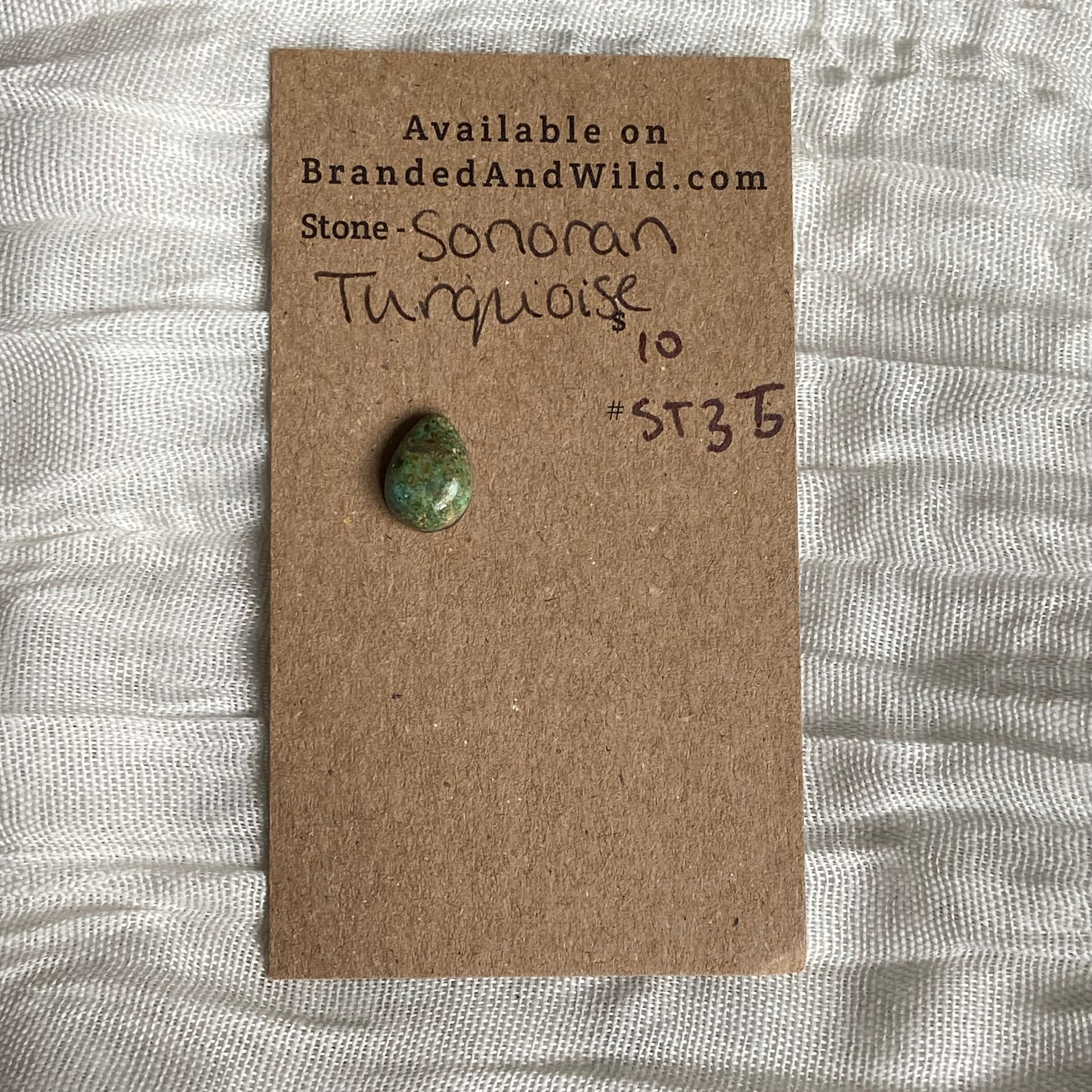 Sonoran Turquoise Cabochon - ST35 8448F357-3A37-4575-85F4-F9C305AF230C Brandedandwild.com