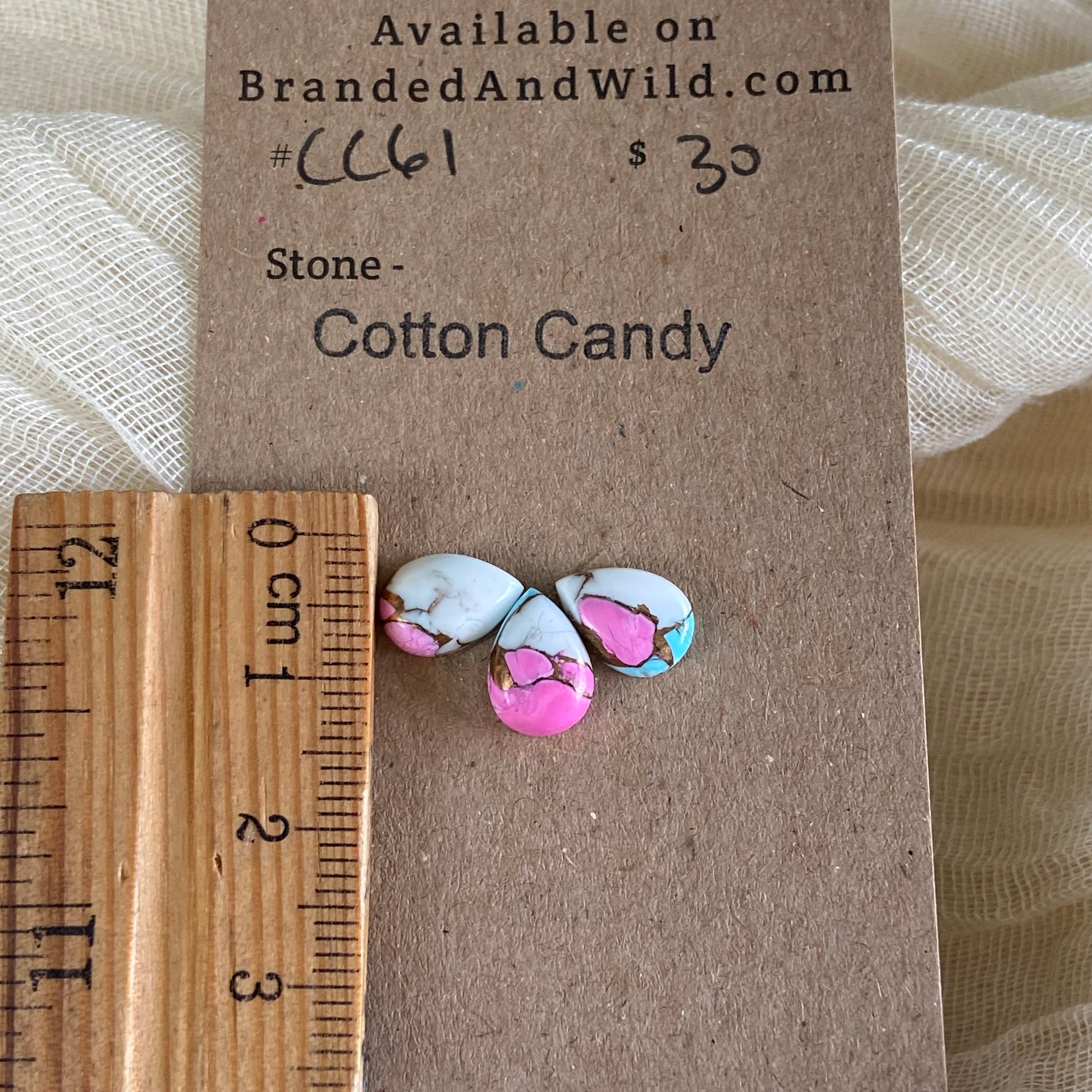 Cotton Candy Cabochon - CC61 845D8414-55D2-4B4D-BACA-89B1248F95BF Brandedandwild.com