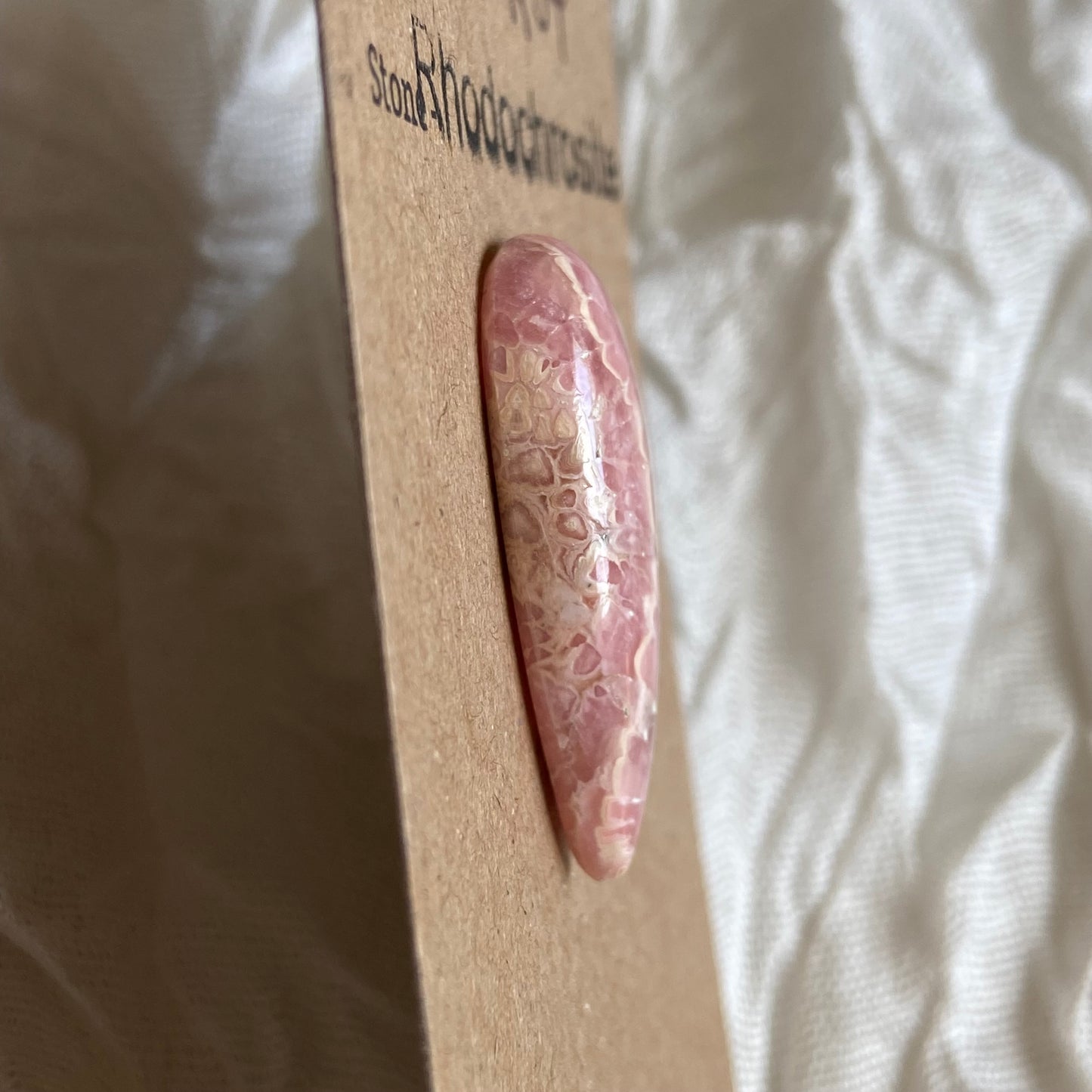 Rhodochrosite Cabochon - R04 8465A410-E890-42B6-A084-B7BF758E04F2 Brandedandwild.com