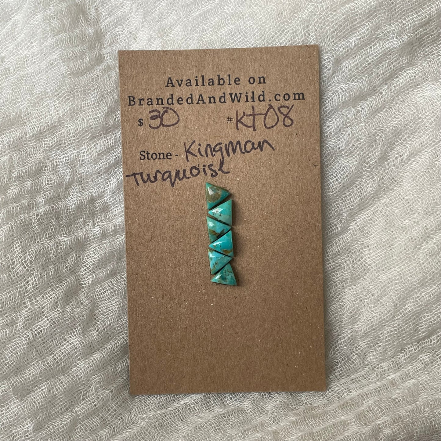 Kingman Turquoise Cabochon - KT08 8471ED36-2194-4E90-9D75-EDC36DDC7BAA Brandedandwild.com