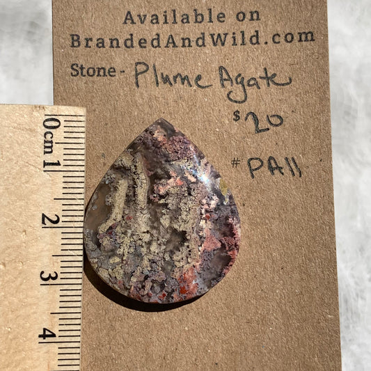 Plume Agate Cabochon - PA11