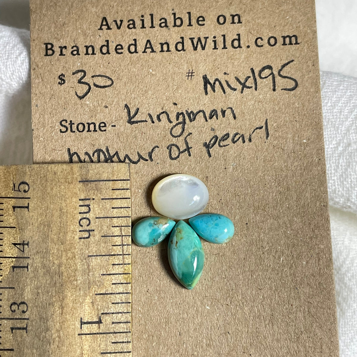 Kingman Turquoise / Mother of Pearl - Mix195 84987CA1-D2EC-46F7-B030-9B884D6A924B Brandedandwild.com