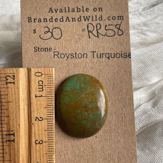 Royston Ribbon Turquoise Cabochon RR58 84B98586-CDDB-4C28-9A34-282C2FBFEEE1 Brandedandwild.com